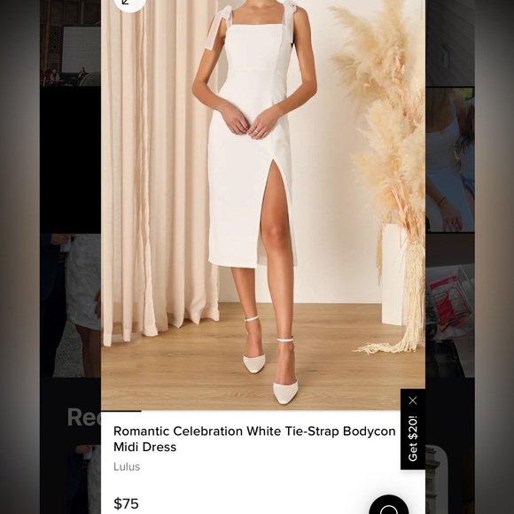 White Bridal Lulus Dress - Picture 1 of 3